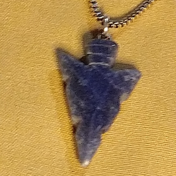 👉LOWEST PRICE AVAIL. OCEAN LARIMAR, SODALITE, OR MOSS AGATE ARROWHEAD, PENDANT. - Picture 4 of 9